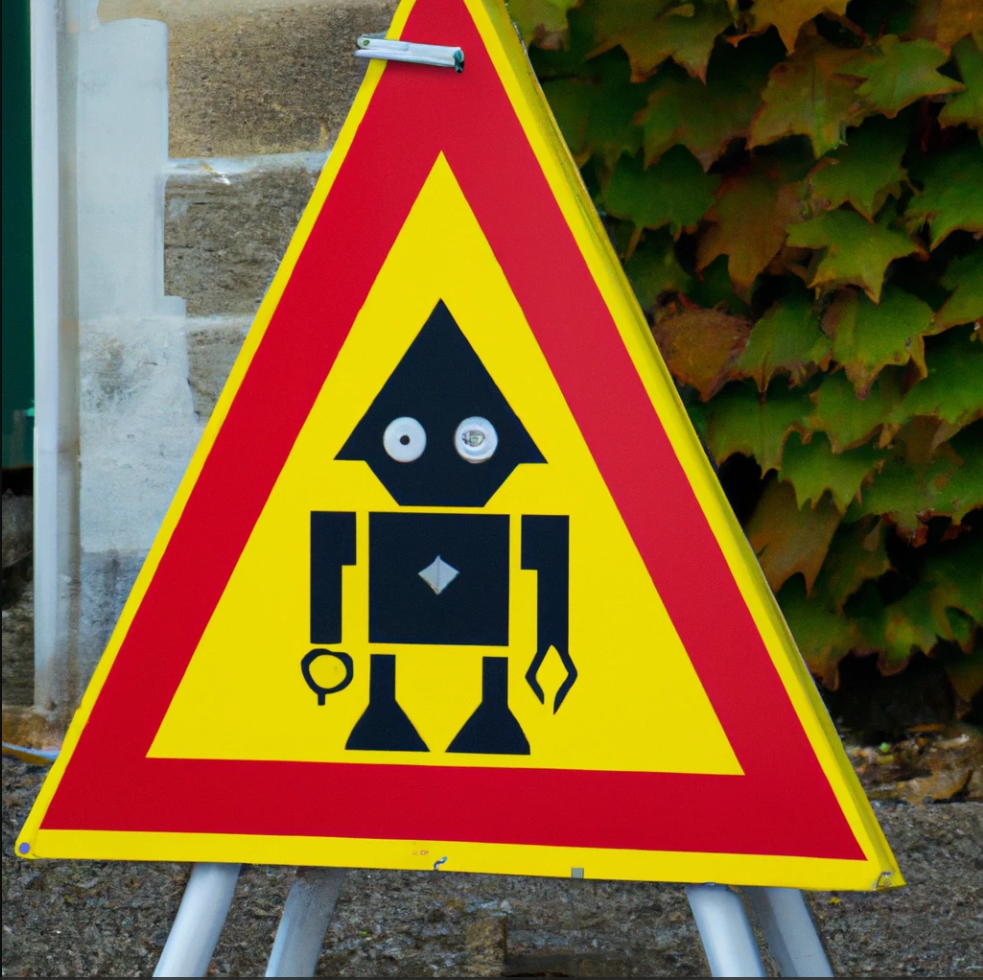 Warning, robots!